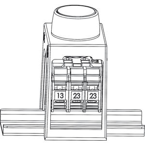 Adapter for mounting the SP22 buttons on the rail - Product picture